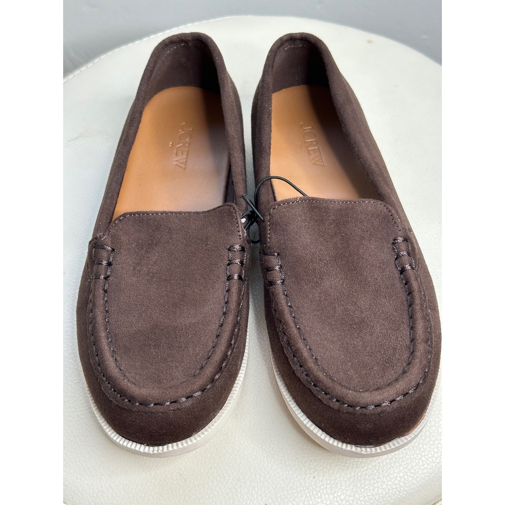 NEW Crewcuts J.Crew Kids Sueded Loafers Brown Slip On Shoes Size K1